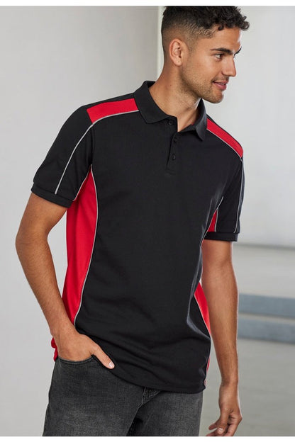Fashion Biz Unisex Grid Short Sleeve Polo P413US