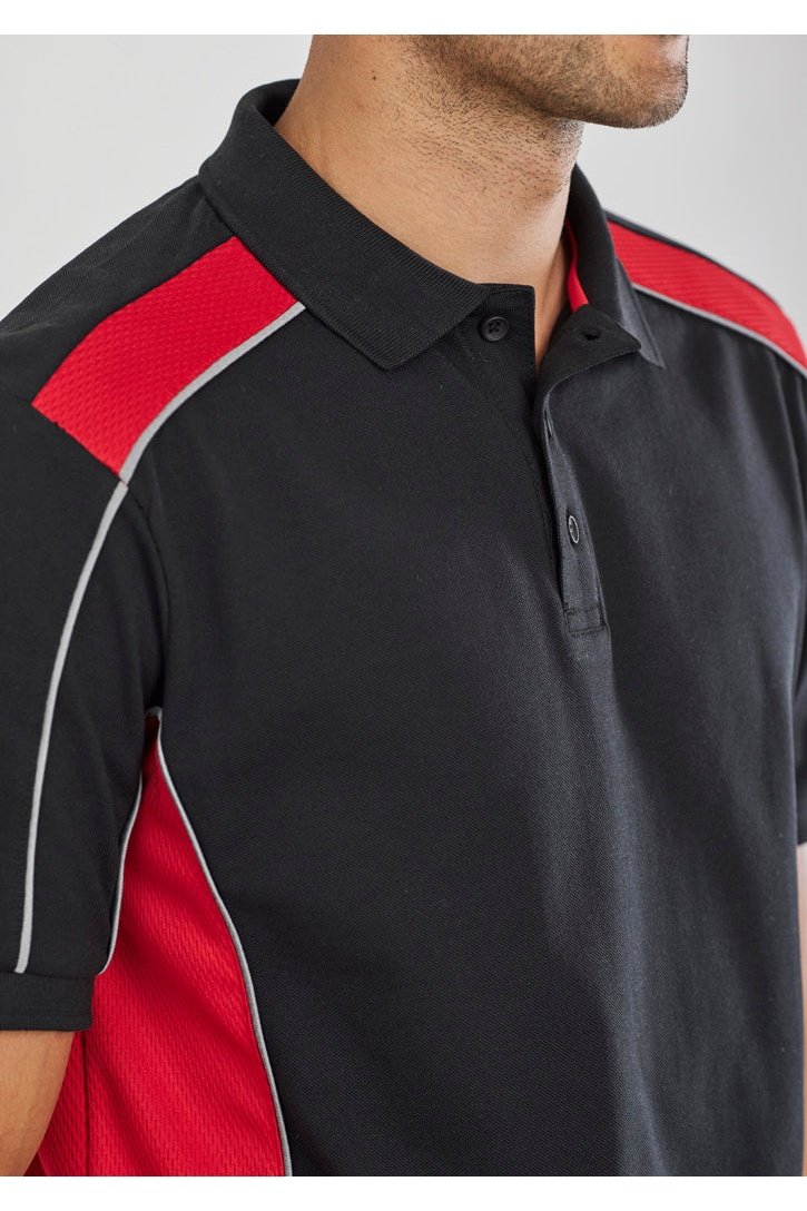 Fashion Biz Unisex Grid Short Sleeve Polo P413US