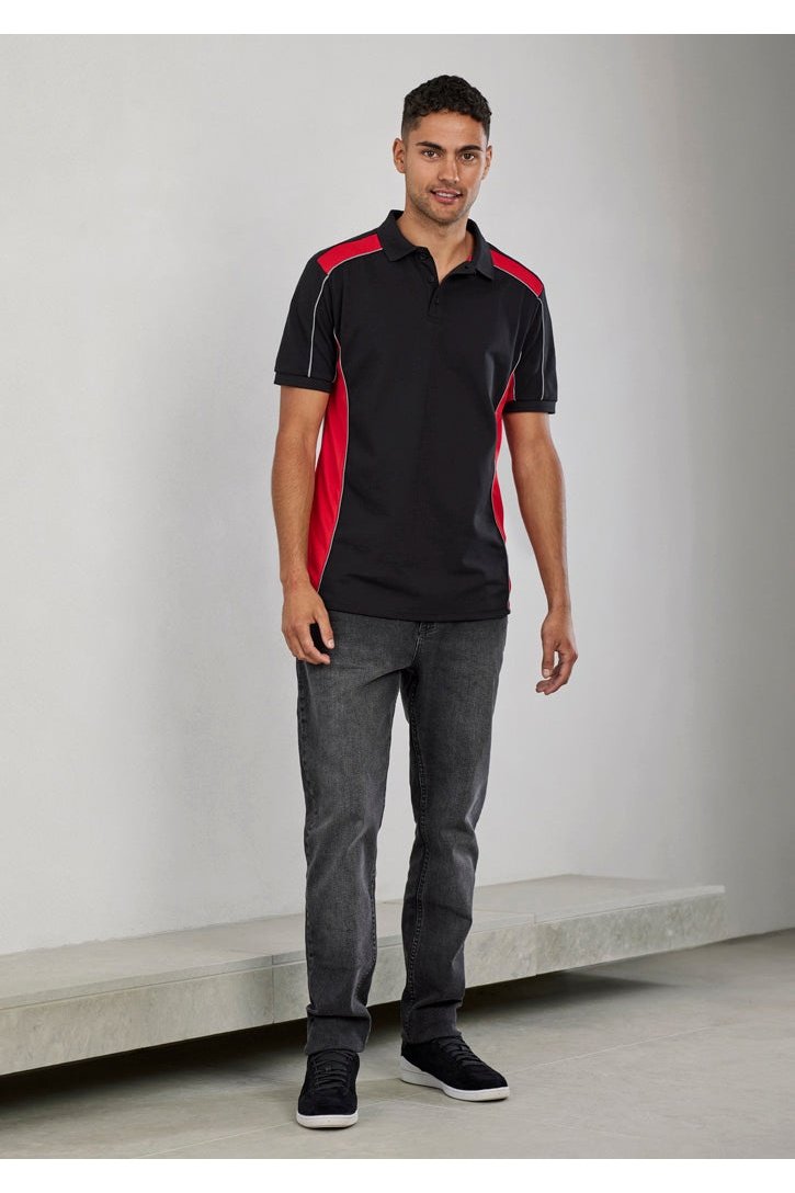 Fashion Biz Unisex Grid Short Sleeve Polo P413US