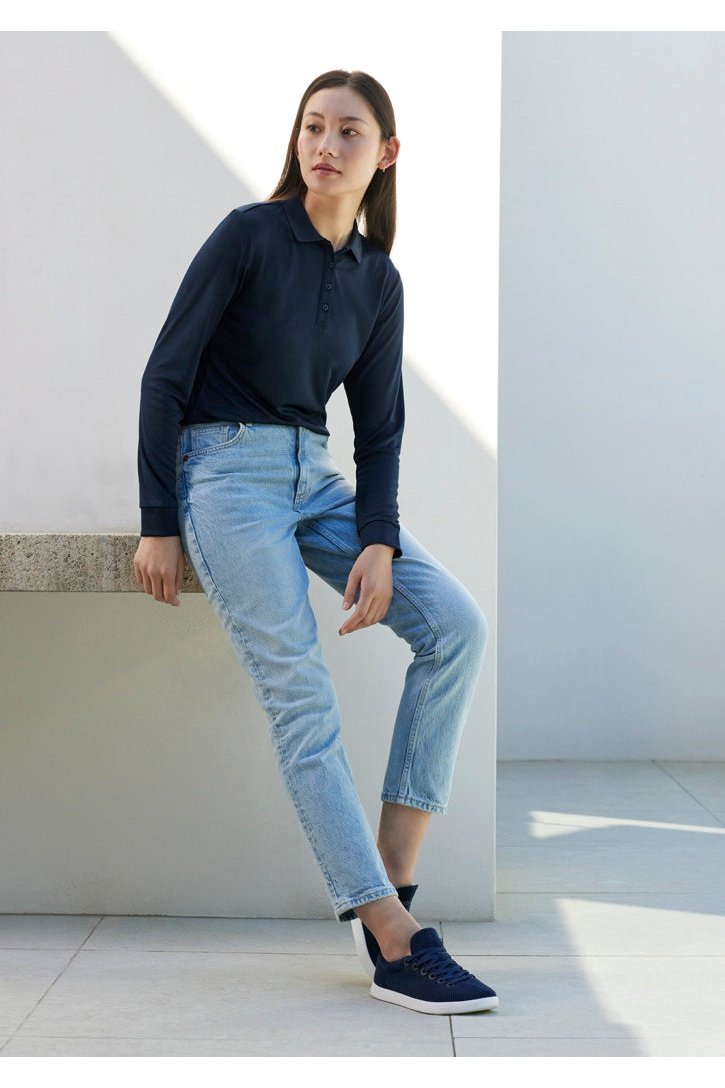 Fashion Biz Womens Action Long Sleeve Polo P206LL