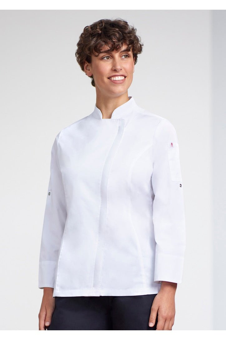  Fashion Biz Womens Alfresco Long Sleeve Chef Jacket - CH330LL | Biz Collection | Fashion Biz Online