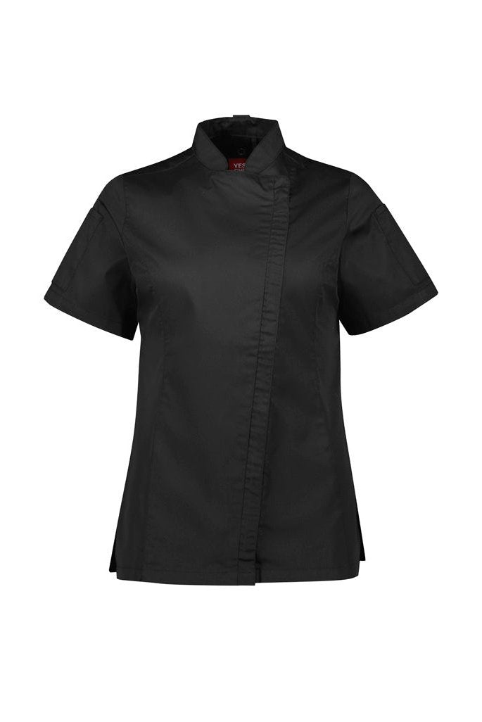  Fashion Biz Womens Alfresco Short Sleeve Chef Jacket - CH330LS | Biz Collection | Fashion Biz Online