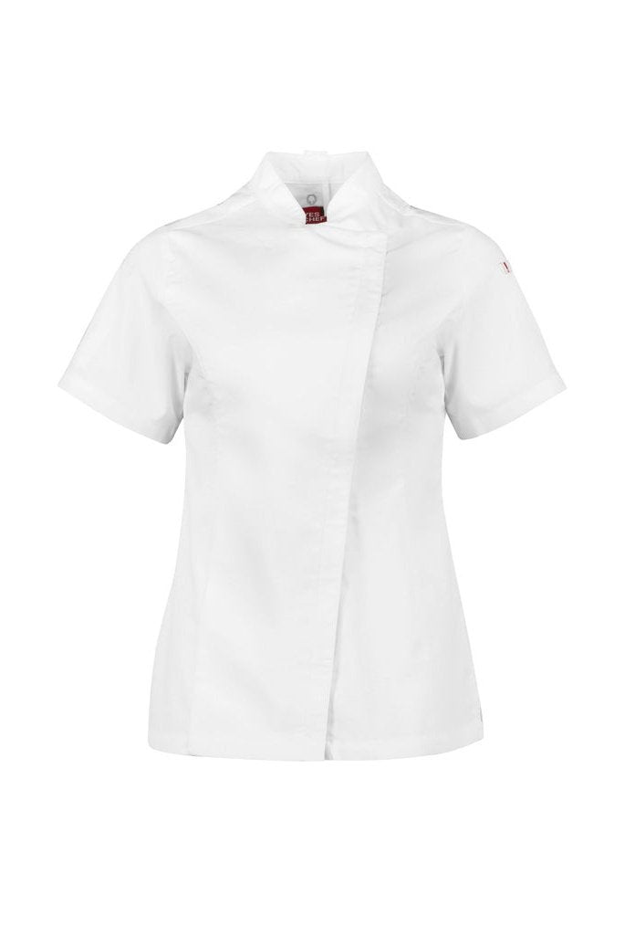  Fashion Biz Womens Alfresco Short Sleeve Chef Jacket - CH330LS | Biz Collection | Fashion Biz Online