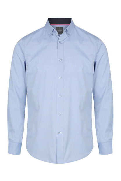 Gloweave Career New Oxford Mens Long Sleeve Slim Fit Shirt - 1899L - Blue
