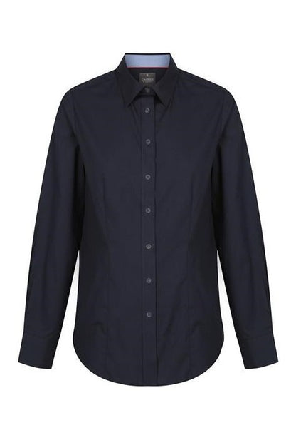 Gloweave Career New Oxford Womens Long Sleeve Slim Fit Shirt - 1899WL - Navy