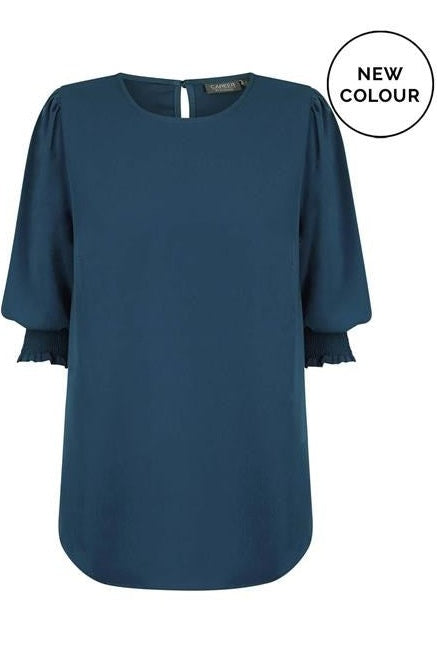 Gloweave Short Slv Shirred Cuff Blouse 1799WZ