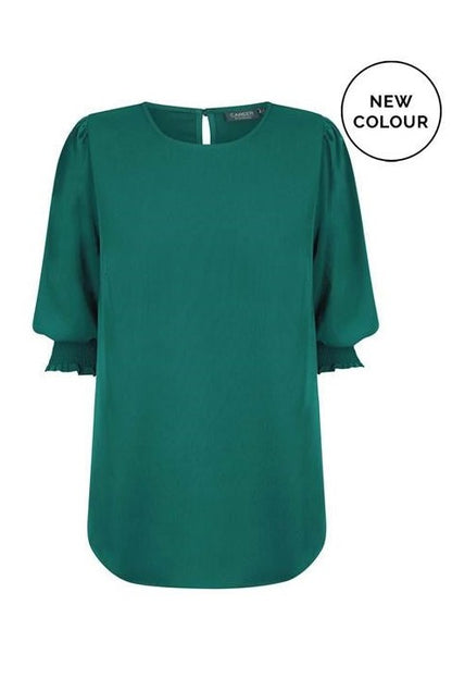 Gloweave Short Slv Shirred Cuff Blouse 1799WZ