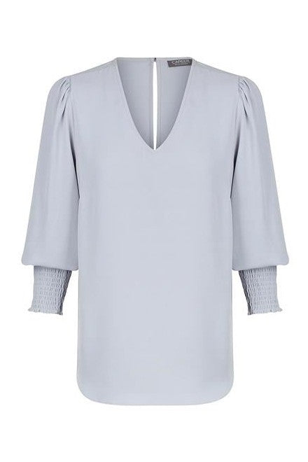 Gloweave V Neck Shirred Cuff Top 1803WZ