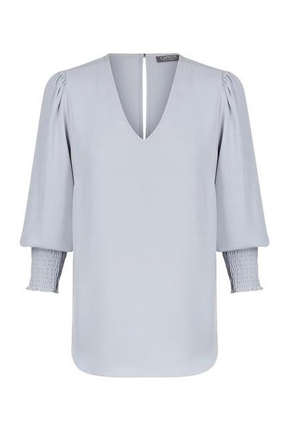 Gloweave V Neck Shirred Cuff Top 1803WZ