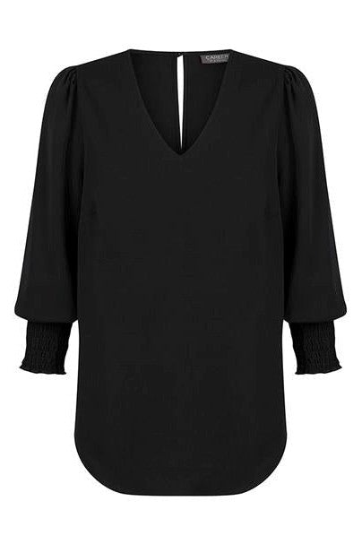 Gloweave V Neck Shirred Cuff Top 1803WZ