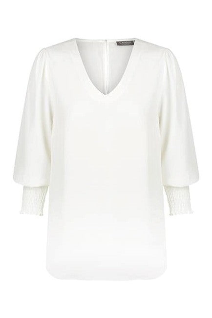 Gloweave V Neck Shirred Cuff Top 1803WZ