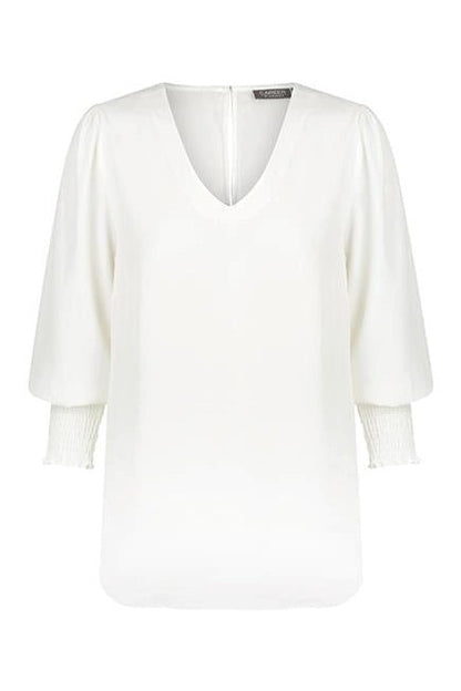 Gloweave V Neck Shirred Cuff Top 1803WZ