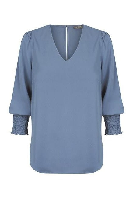 Gloweave V Neck Shirred Cuff Top 1803WZ