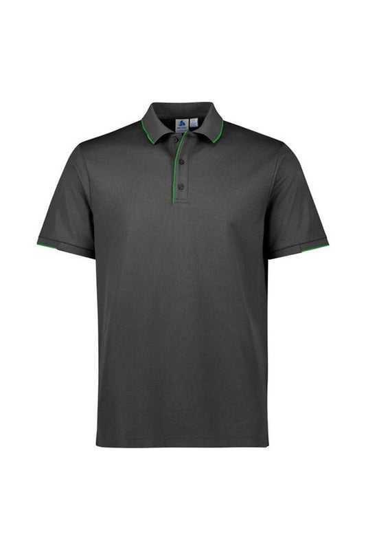 Biz Collection Mens Focus Short Sleeve Polo - P313MS - Charcoal/Charcoal