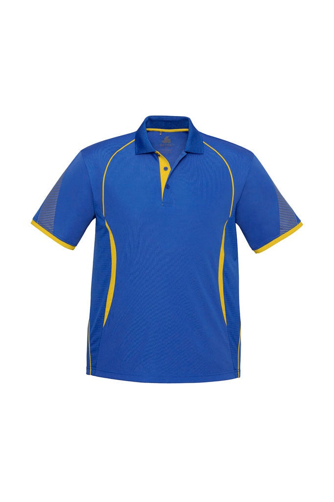 Biz Collection Mens Razor Polo - P405MS - Royal/Gold