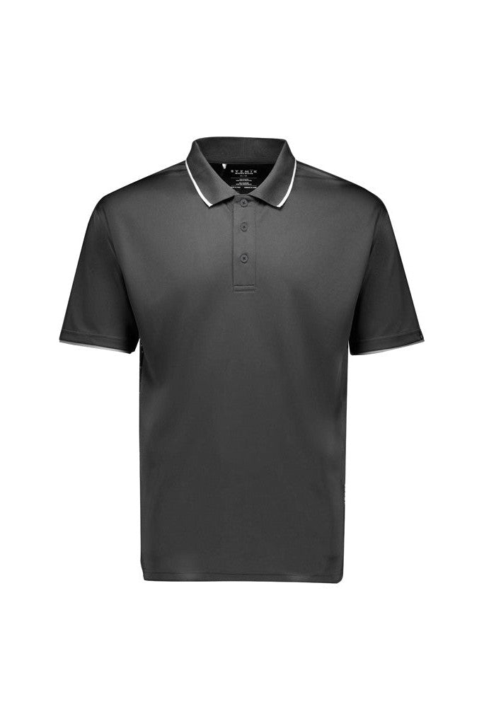 Syzmik Mens Spark Short Sleeve Polo - ZH165 - Charcoal/White