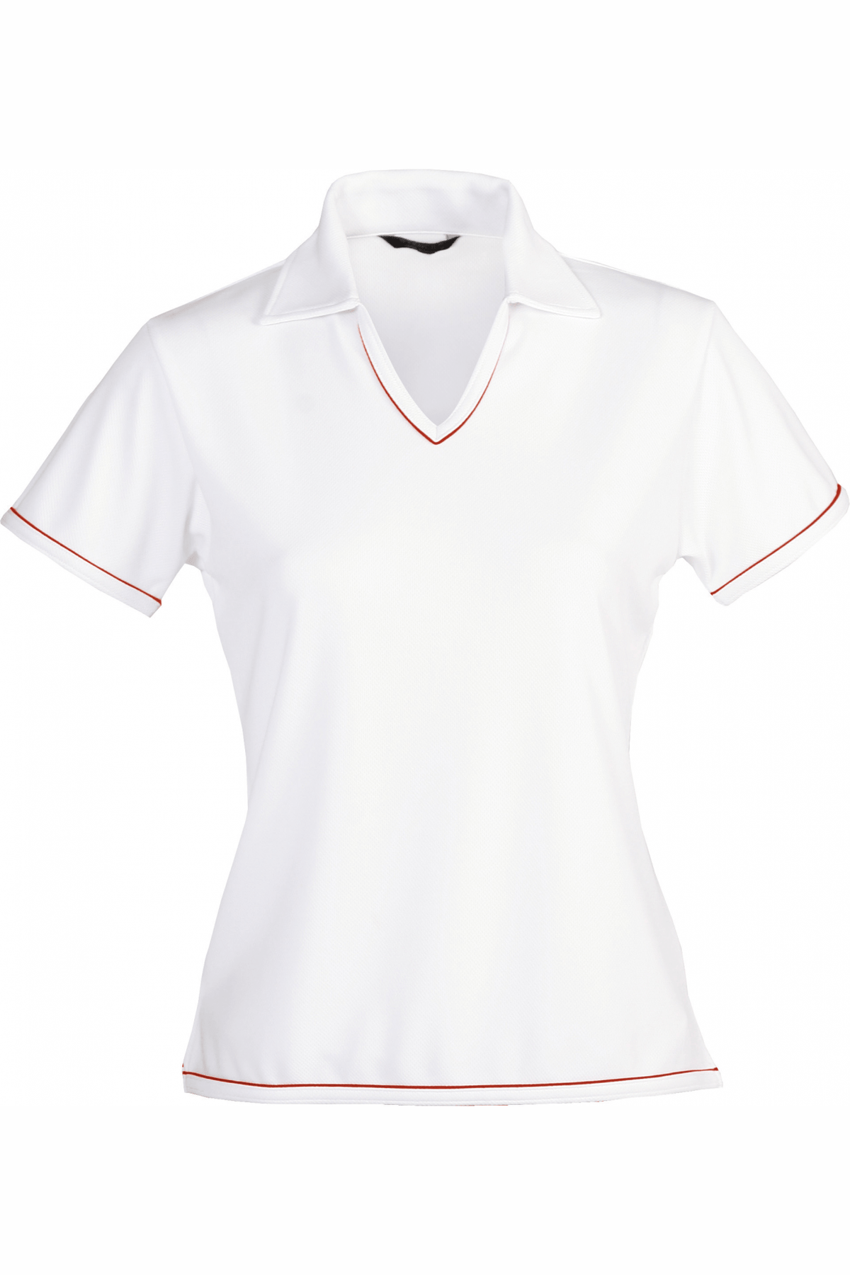Stencil Ladies Cool Dry2 Polo Short Sleeve - 1110B - White/Red