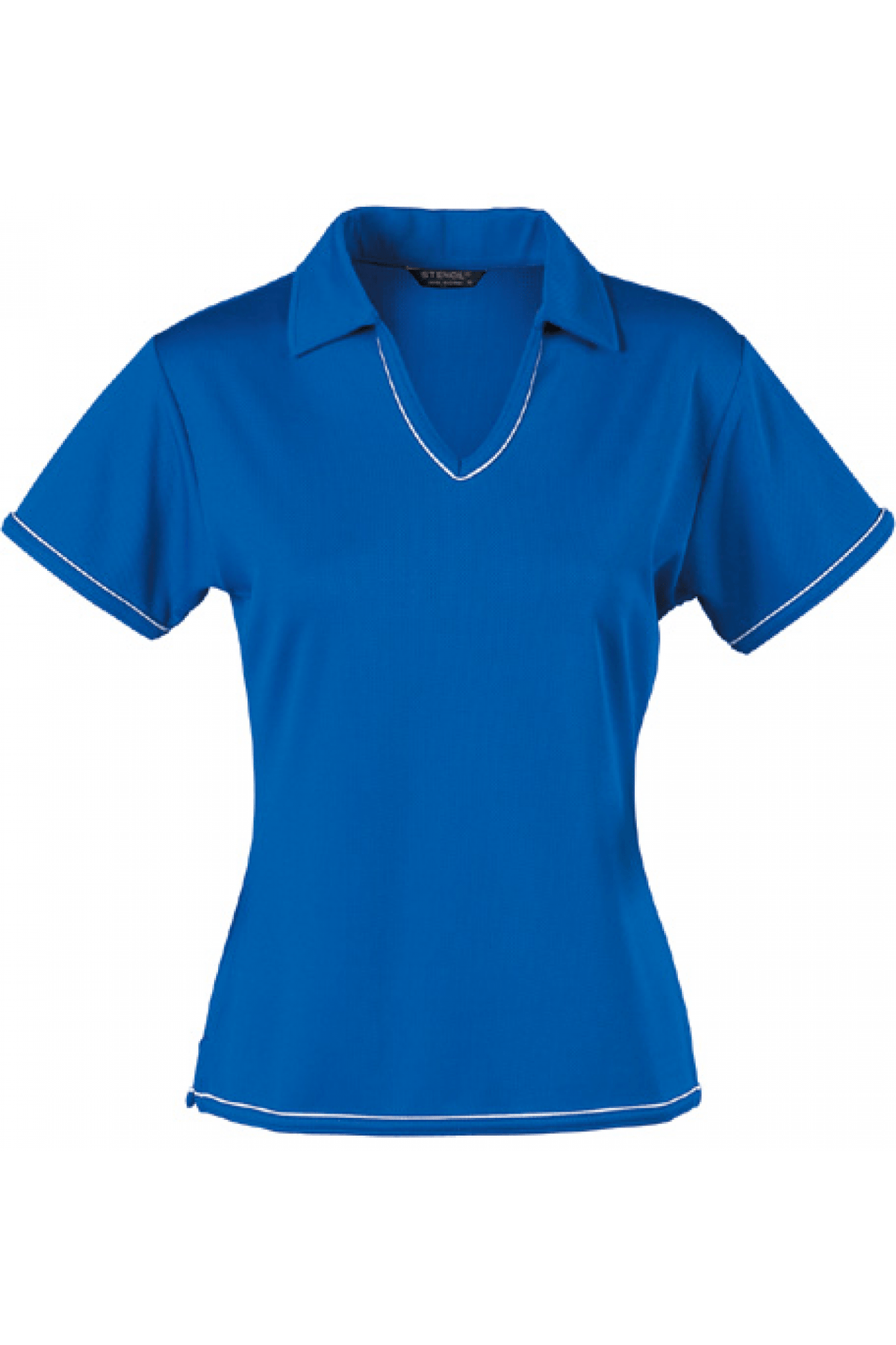 Stencil Ladies Cool Dry2 Polo Short Sleeve - 1110B - Royal Blue/White