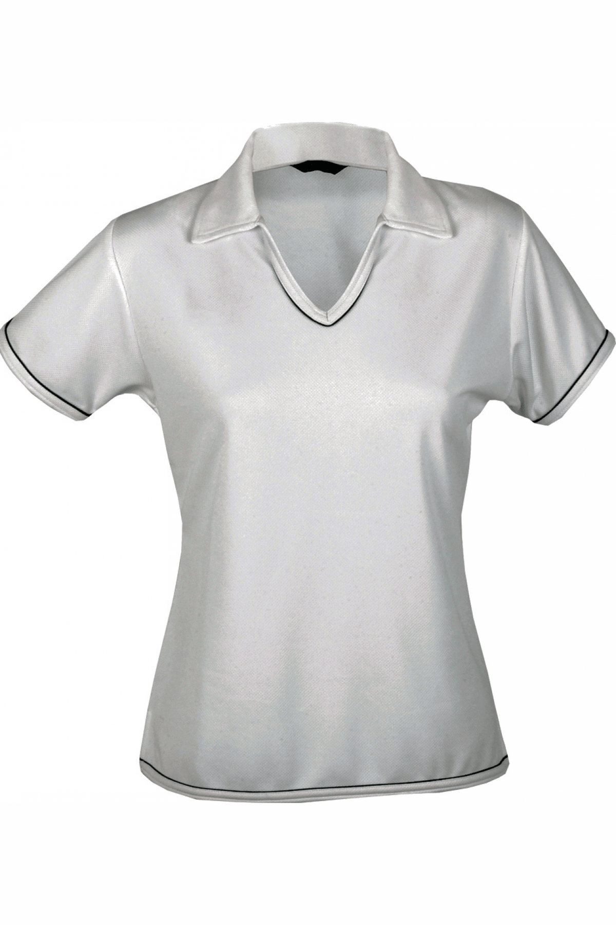 Stencil Ladies Cool Dry2 Polo Short Sleeve - 1110B - Silver/Navy