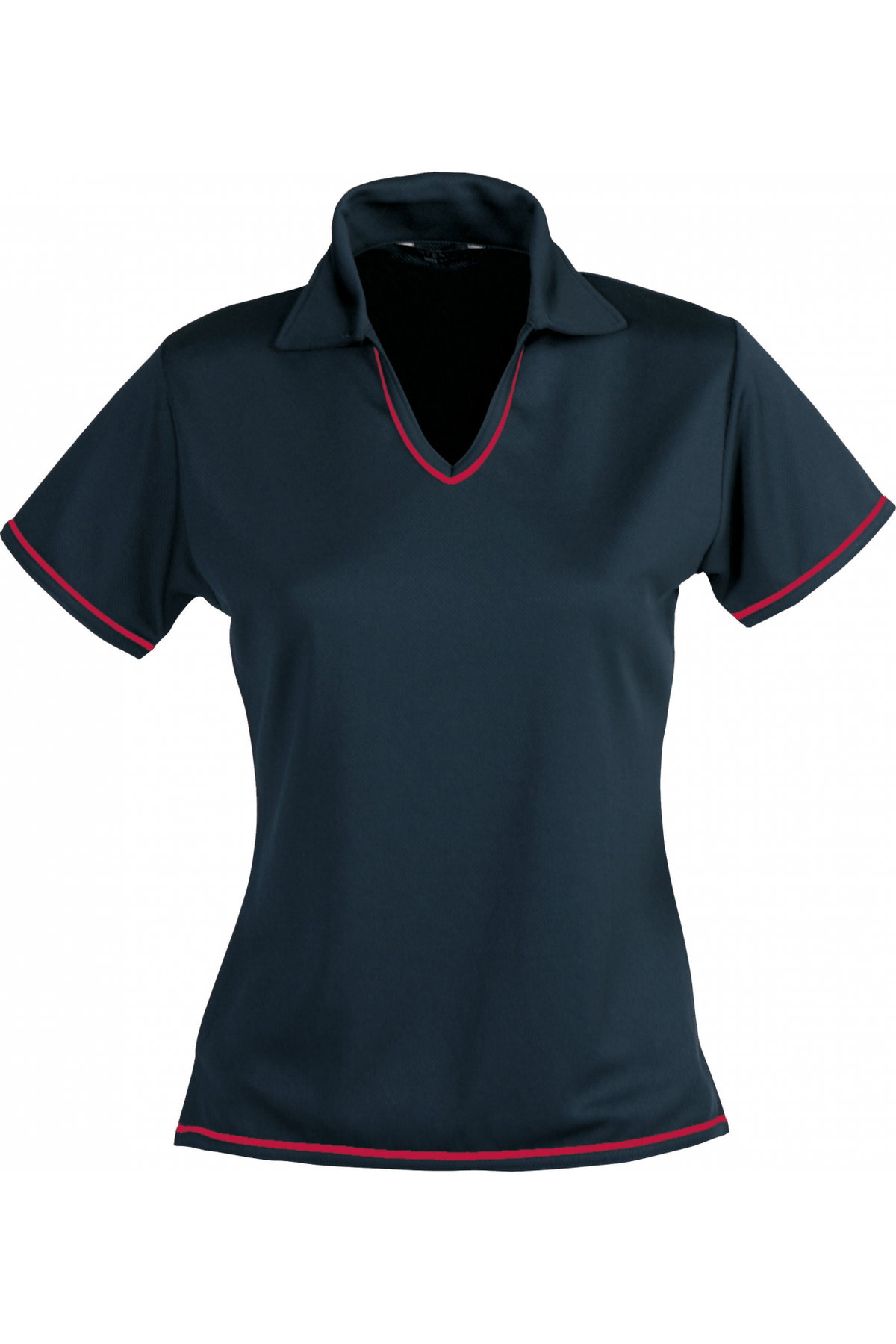 Stencil Ladies Cool Dry2 Polo Short Sleeve - 1110B - Navy/Red