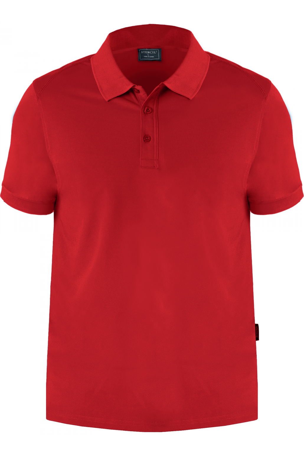 Stencil Mens Sorona Polo S/S - 1066 - Red