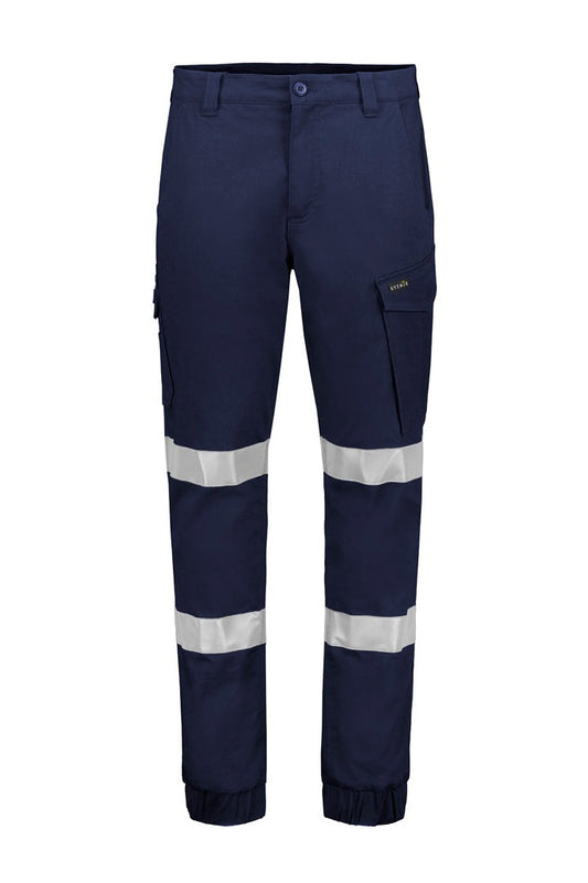 Syzmik Mens Essential Stretch Taped Cargo Pant - Cuffed - ZP935 - Navy