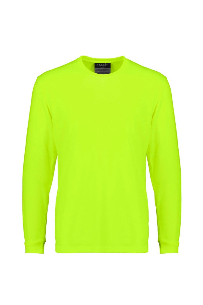 Syzmik Mens Hi Vis Long Sleeve Tee - ZH390 - Yellow