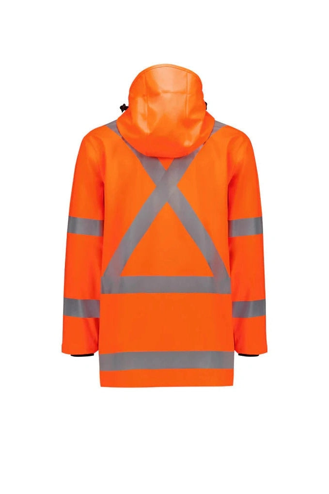 Syzmik Mens Hi Vis X Back Heavy Duty Waterproof Jacket ZJ620-AU