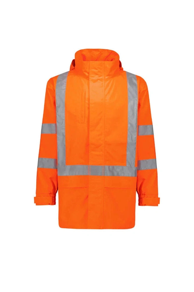 Syzmik Mens Hi Vis X Back Ultralite Waterproof Jacket ZJ657-AU