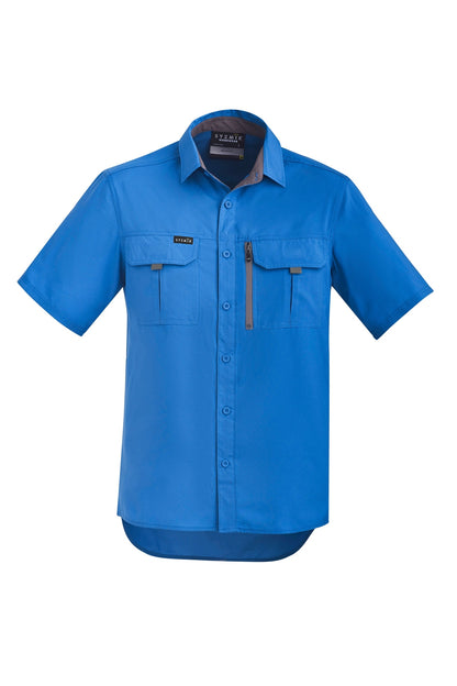 Syzmik Mens Outdoor Short Sleeve Shirt - ZW465 - Cobalt