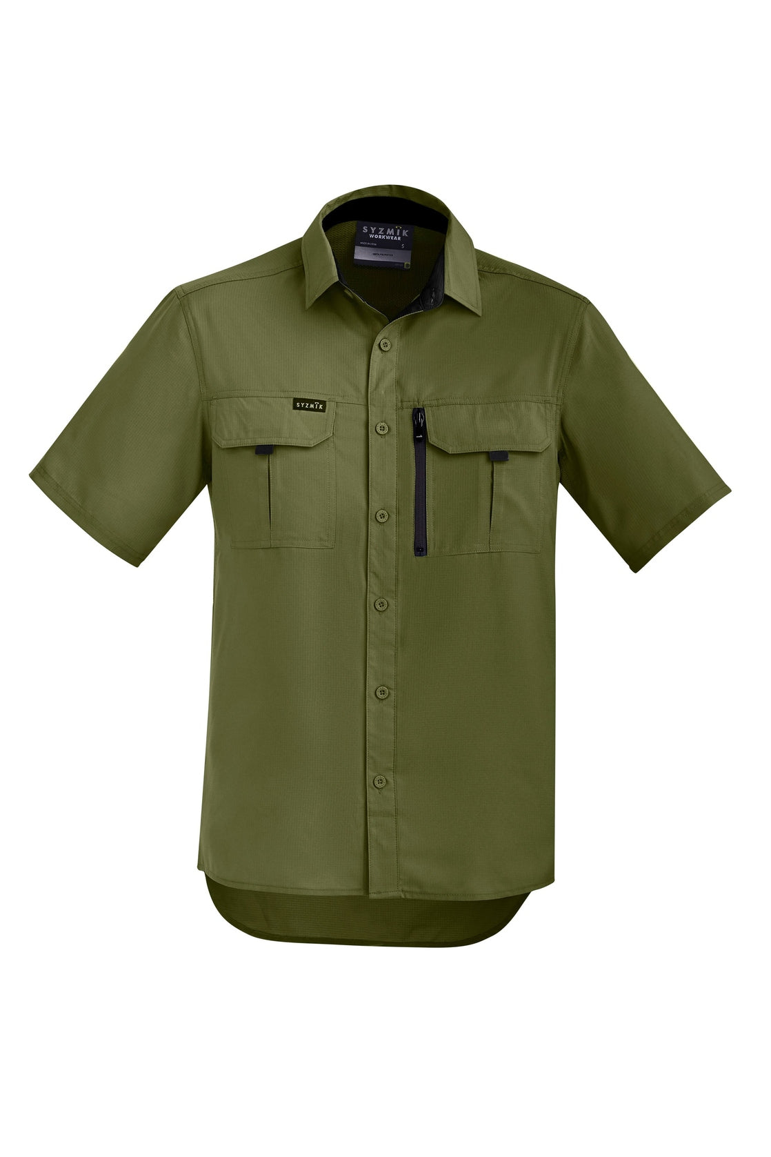 Syzmik Mens Outdoor Short Sleeve Shirt - ZW465 - Army