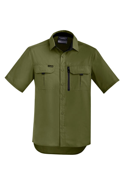 Syzmik Mens Outdoor Short Sleeve Shirt - ZW465 - Army