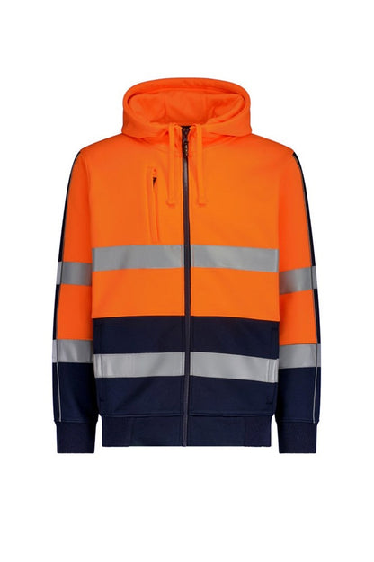 Syzmik Unisex Hi Vis Full Zip Stretch Taped Hoodie ZT486