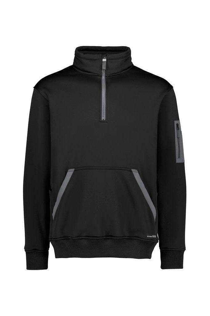 Syzmik Unisex Streetworx Water Resistant 1/4 Zip Pullover - ZT665 - Black