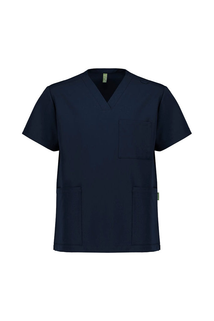 Biz Care Unisex Pulse V-Neck Scrub Top - CU544US - Midnight Navy
