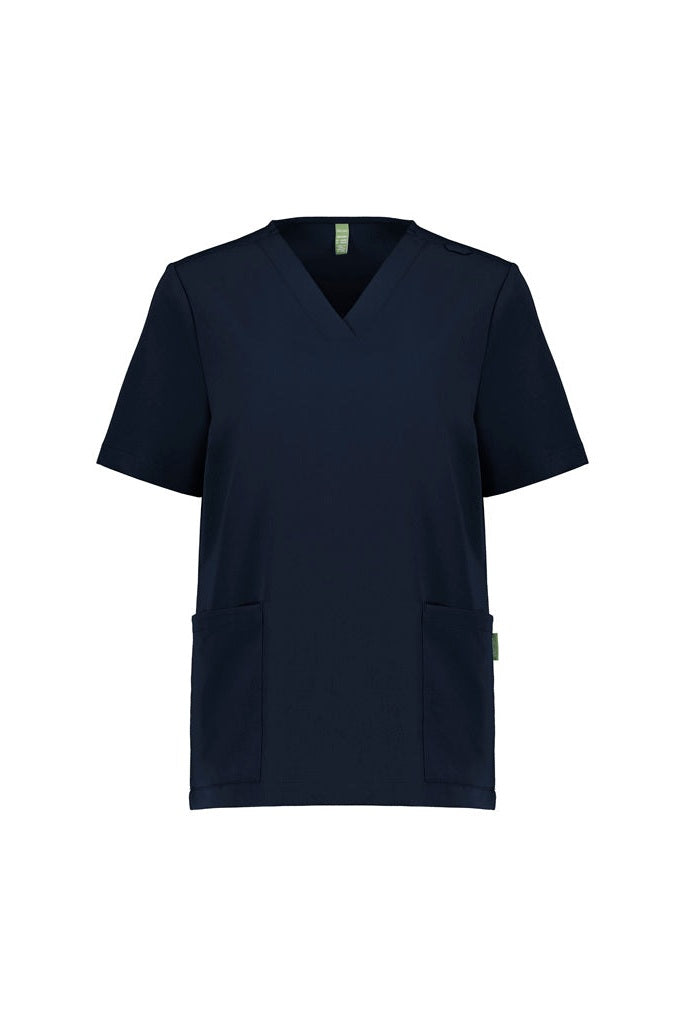 Biz Care Womens Pulse V-Neck Scrub Top - CU543LS - Midnight Navy