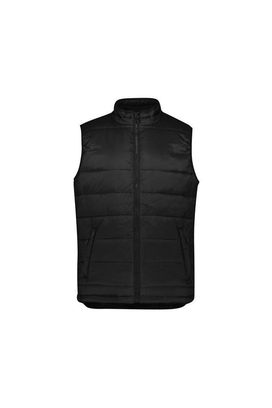 Biz Collection Alpine Mens Puffer Vest - J211M - Black
