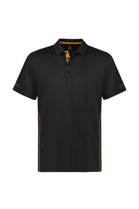 Biz Collection Balance Mens Polo - P200MS - Black/Gold