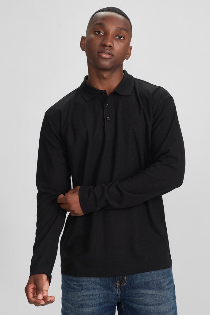  BIZ Crew Mens L/S Polo - P400ML | Biz Collection | Fashion Biz Online