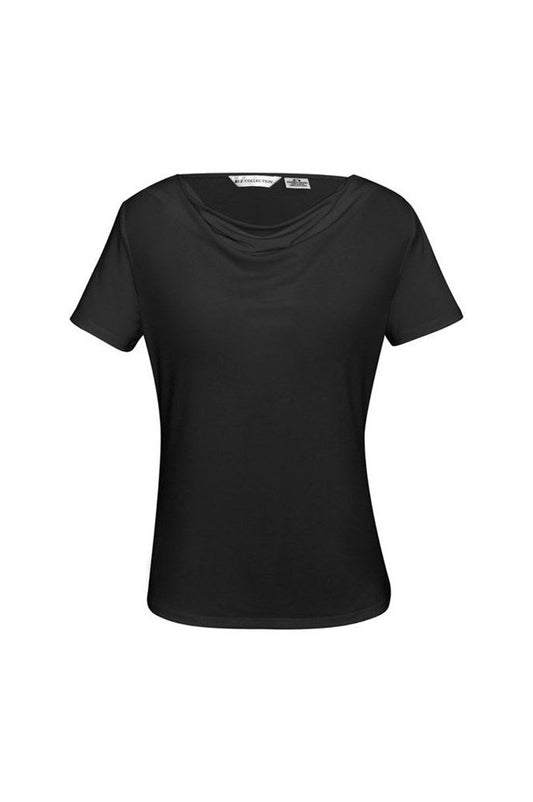 Biz Collection Ladies Ava Drape Knit Top - K625LS - Black