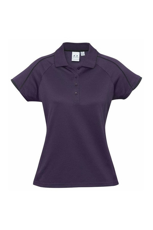 Biz Collection Ladies Blade Polo - P303LS - Grape/Black