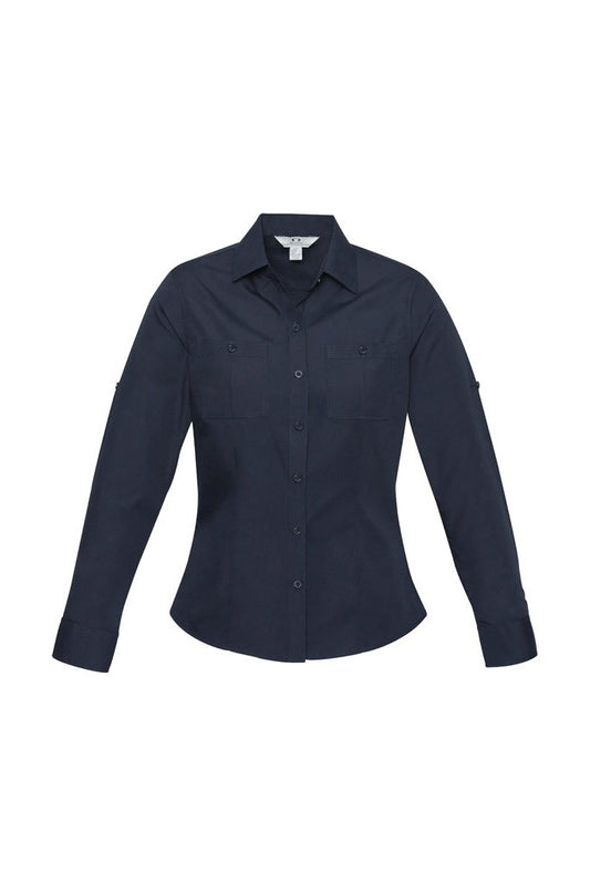 Biz Collection Ladies Bondi Long Sleeve Shirt - S306LL - Navy