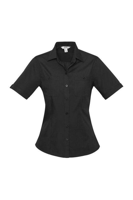 Biz Collection Ladies Bondi Short Sleeve Shirt - S306LS - Black