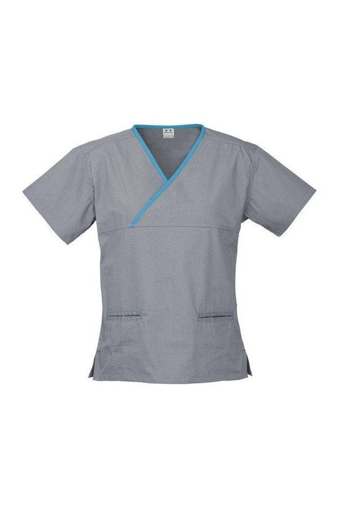  BIZ Ladies Contrast Crossover Scrubs Top - H10722 | Biz Collection | Fashion Biz Online