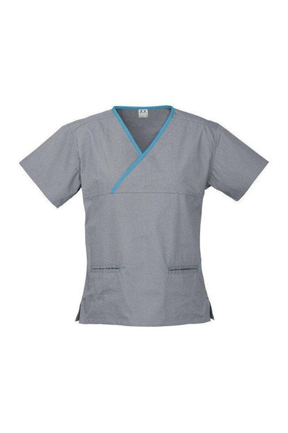  BIZ Ladies Contrast Crossover Scrubs Top - H10722 | Biz Collection | Fashion Biz Online