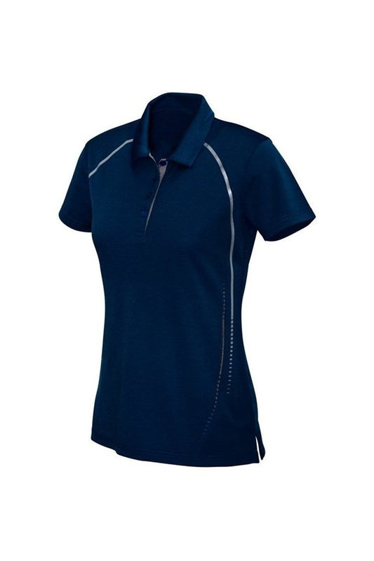 Biz Collection Ladies Cyber Polo - P604LS - Navy/Silver