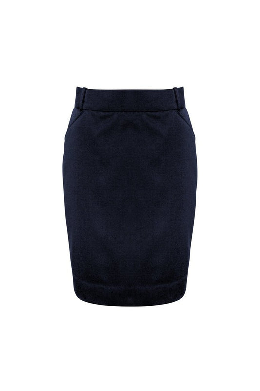 Biz Collection Ladies Detroit Flexi-Band Skirt - BS612S - Navy