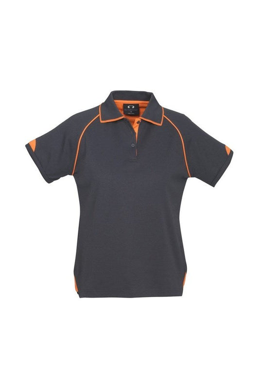 Biz Collection Ladies Fusion Polo - P29022 - Grey/Fluro Orange