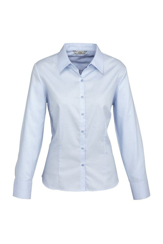 Biz Collection Ladies Luxe Long Sleeve Shirt - S118LL - Blue