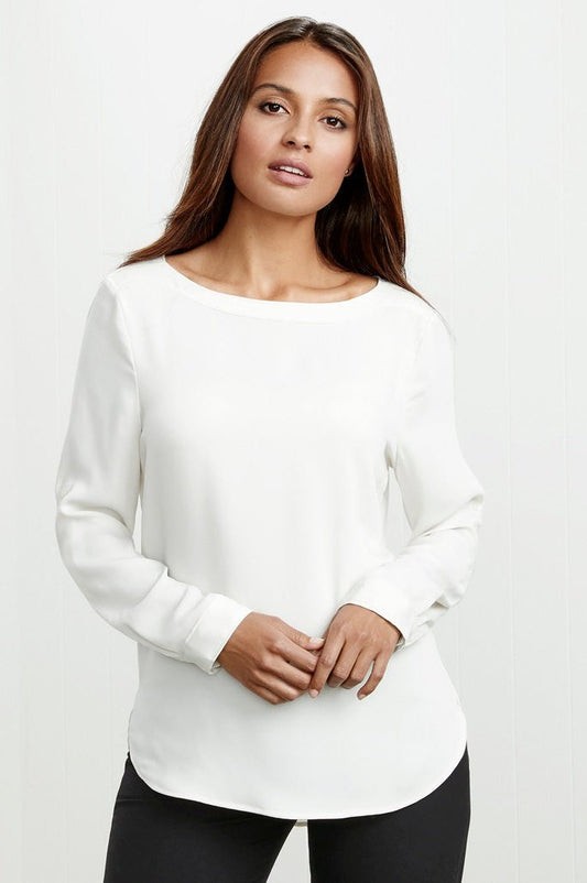  BIZ Ladies Madison Boatneck Blouse - S828LL | Biz Collection | Fashion Biz Online